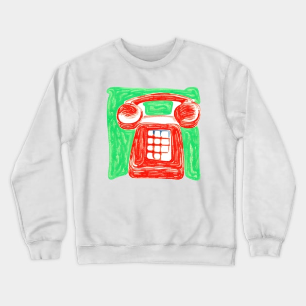 Telephone Crewneck Sweatshirt by Maria Murtaza